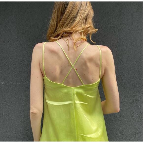 ZARA BLOGGER FAVORITE SATIN MIDI FLOWY DRESS - Picture 8 of 14